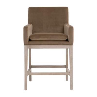 Drake Cotton Brown Counter Stool