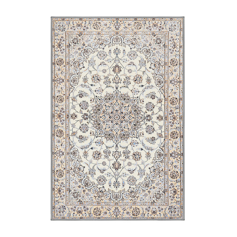 Tapis bleu/gris traditionnel Vangilder, Rectangle 2 pi x 5 pi