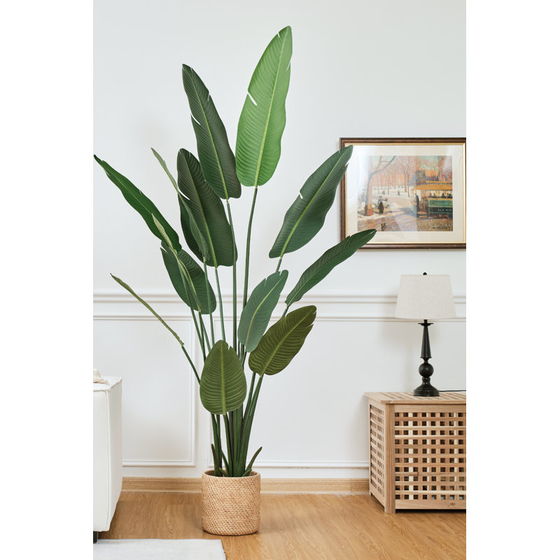 83'' Faux Banana Tree in Pot - Lifelike Decor