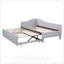 Lit de jour simple en L rembourré en forme de L avec lit gigogne escamotable, élégant et polyvalent pour tout décor-1575046811