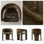 Ensemble de table de salle à manger extensible en placage de bois de 78" à 96" avec 8 fauteuils sculpturaux en chenille-1066524709
