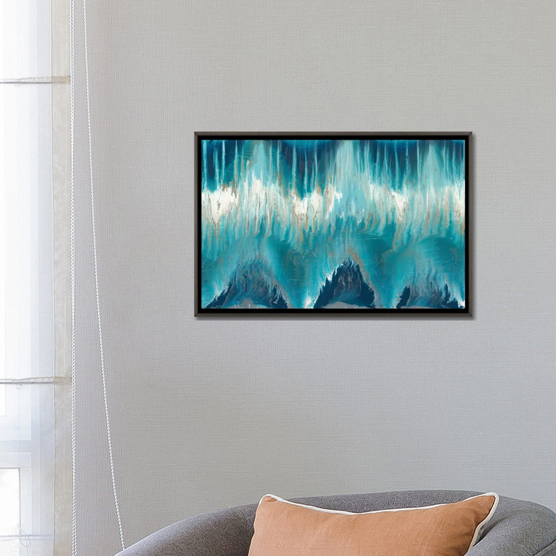 Reproduction d’art sur papier Chevron revisée « par Blakely Bering », H 18 po x l 26 po x P 1,5 po
