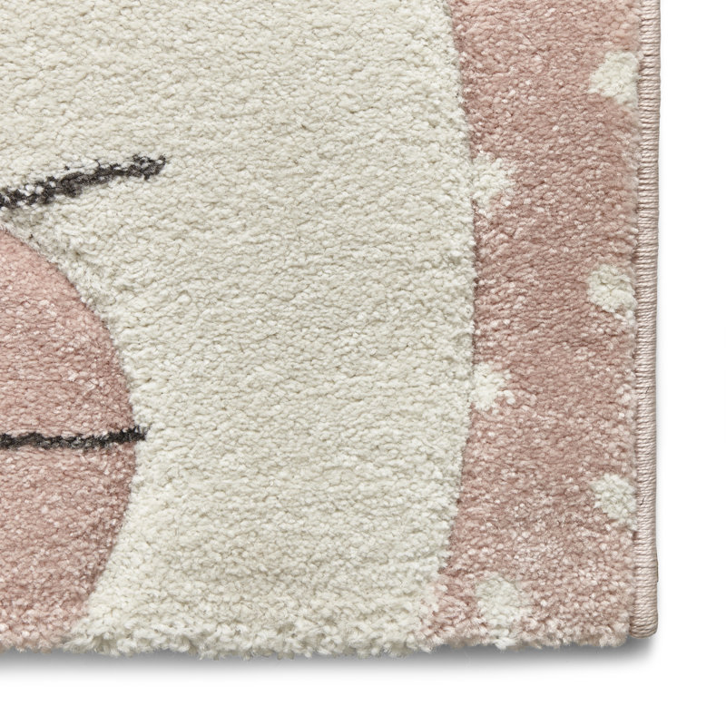 Leffel area rug Machine Woven Rectangle Pink, Rectangle 80 x 150cm