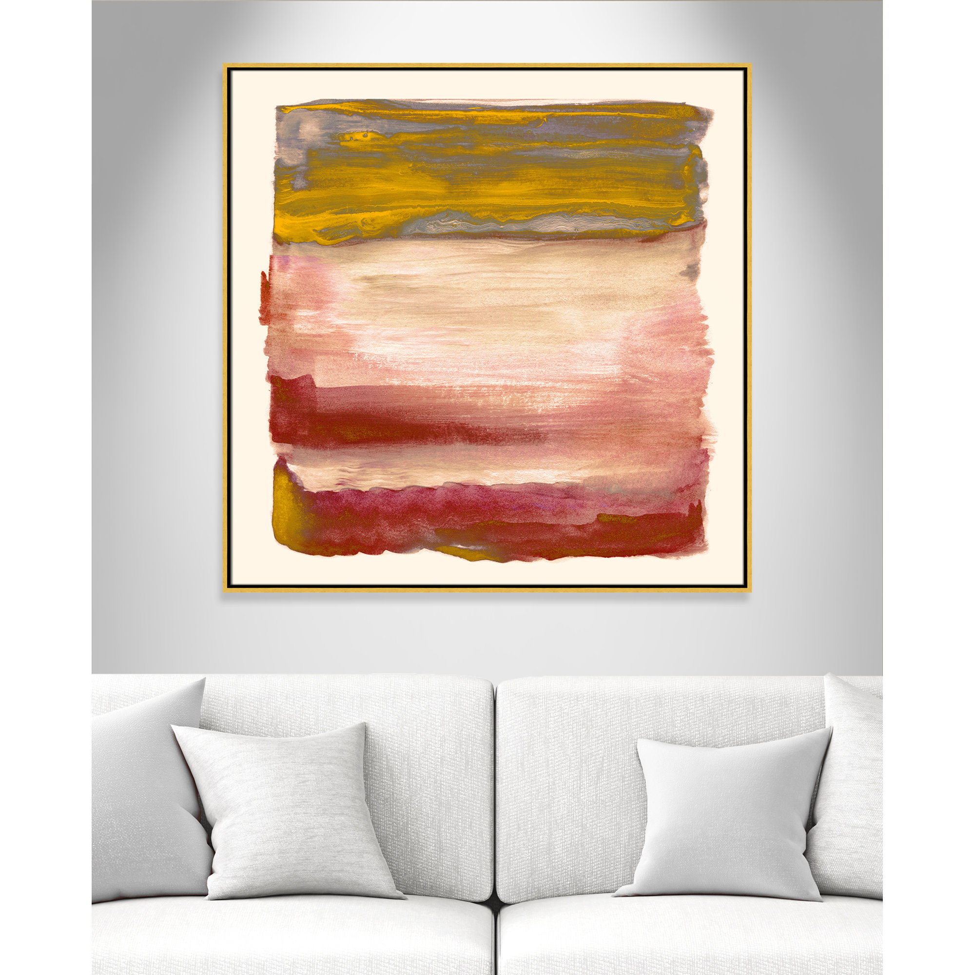 Yellow Sky I Print by Nan, 41.5" H x 41.5" W, Gold