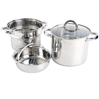Oster Sangerfield 5 Qt SS Pasta Pot Set W/ Steamer, Basket & Lid