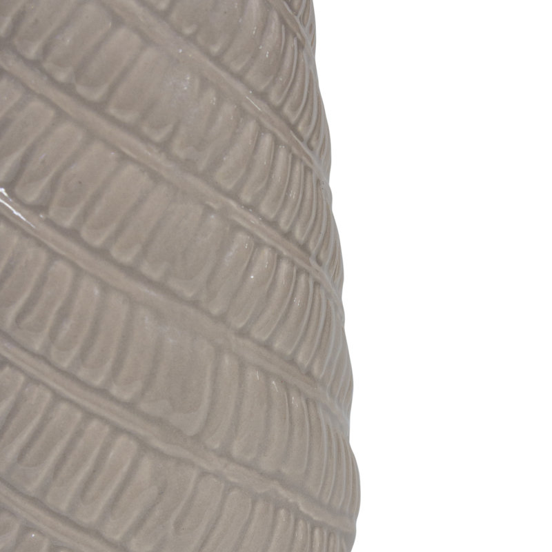 Décoration de Noël arbre de cône en céramique, H 10 po x l 4,25 po x P 4,25 po, Taupe