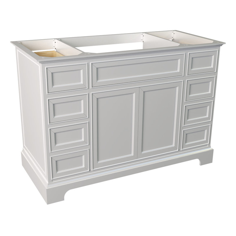 Base de meuble-lavabo simple 48 po Shelby, Blanc