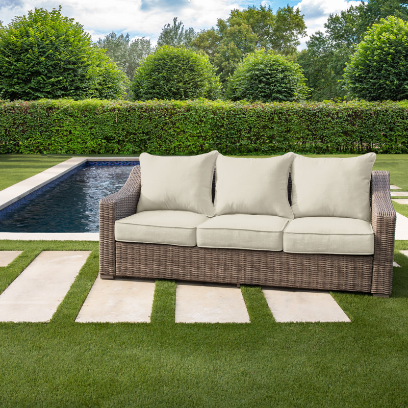 Davana Outdoor 5'' Sofa Seat / Back Cushion, Canvas Cloud Sunbrella® Canvas, 25" W x 23" D