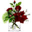Rose Hydrangea Poinsettia Vase - 14.5 Inches
