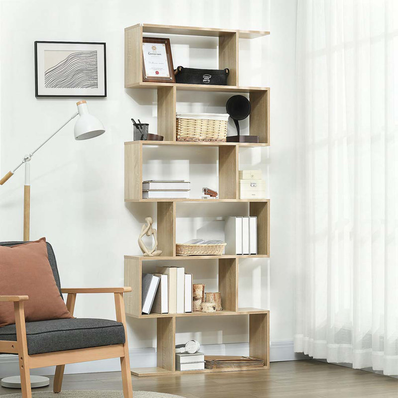 HOMcom H 75,5 "H Bibliothèque 6 tablettes