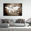 Carte du vieux monde grunge sur toile-2031761002
