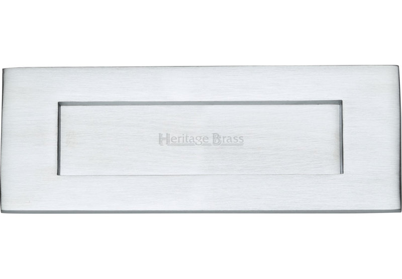 Heritage Brass Heritage Letterplate, Satin Chrome, 12.9 cm H x 41.1 cm W