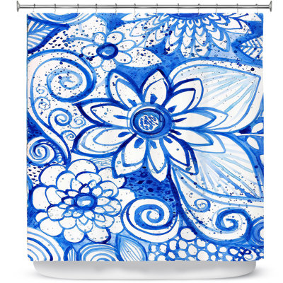 Rideau de douche simple fleur