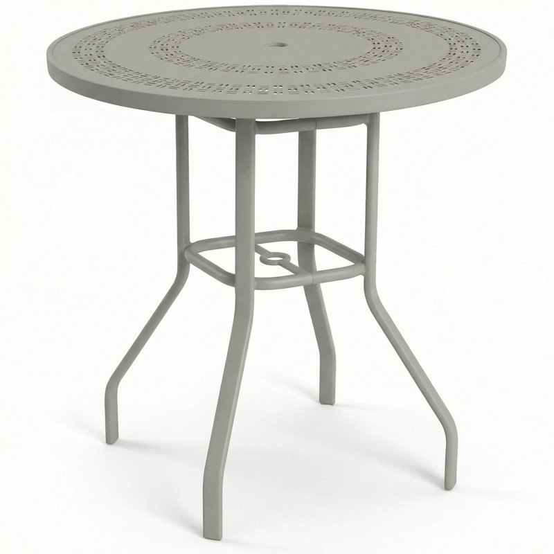 Table de bar ronde Windward Mayan, Gris mat