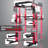 Power Squat Rack Cage Home Gym, 2000lbs All In One Dual Cable Crossover Machine With Lat Pulldown Strength Training Power Cages With Pulley Workout System, Garage Bench