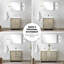 Meuble-lavabo double l 48 po x P 20 po Rustic
