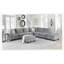 Canapé modulaire en velours gris 8 pièces Simona