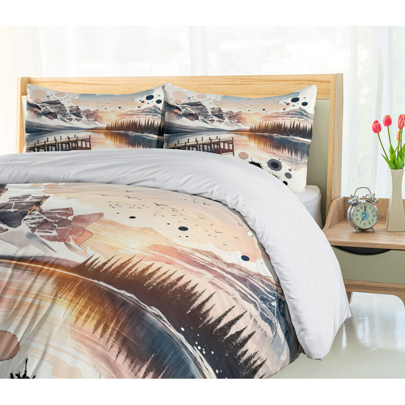 Lake Duvet Cover, California King Duvet Cover + 2 Standard Shams