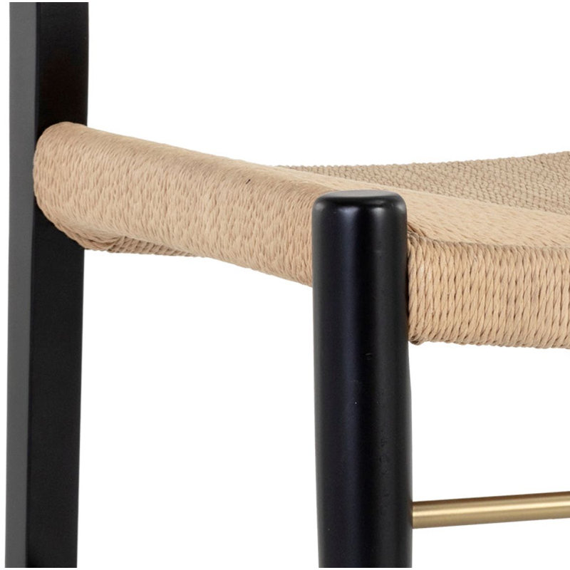 Upland Solid Wood Dining Chair, Black