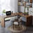 Walnut L-Shaped Solid Wood desk-108679192-108679195