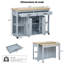 Îlot de cuisine 47 pouces avec table de salle à manger extensible-1493751142