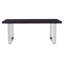 Pine Glass Top Metal Base Dining Table