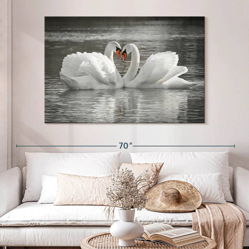 Brampt Loving Couple Swan, 34'' H X 51'' W