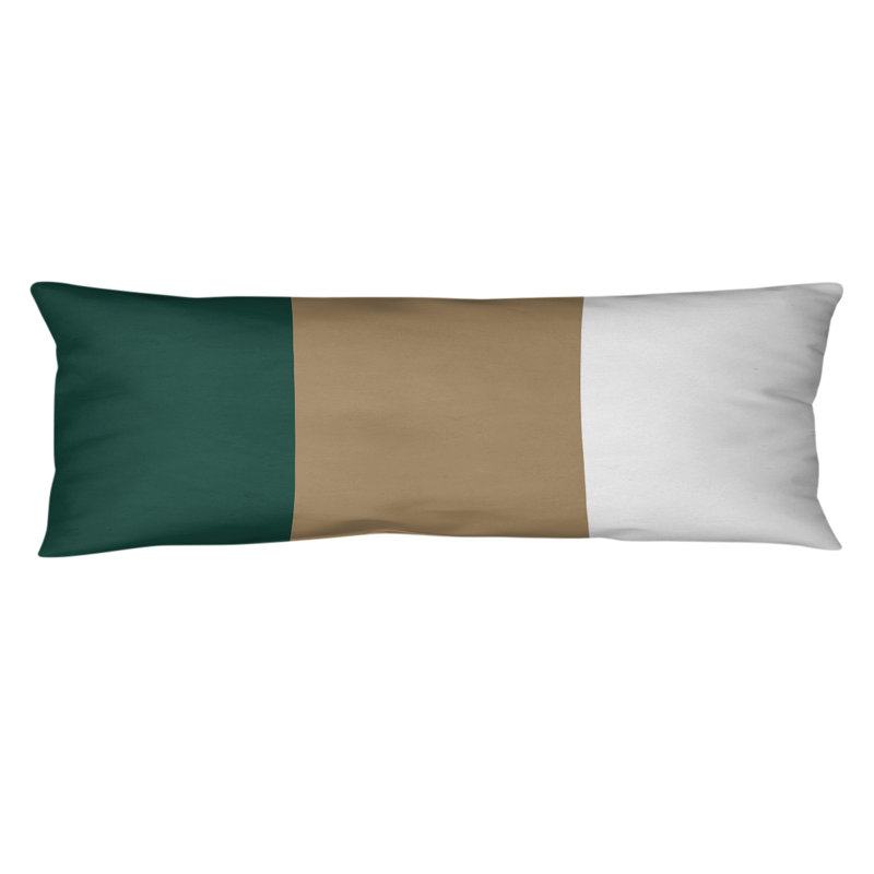 Oreiller de corps en polyester / polyester Arizona Football Stripes, Doré / Blanc, Adèle 