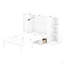 Grand lit escamotable avec tablettes, tiroirs et ports USB