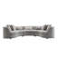 Canapé modulaire gris avec 9 coussins