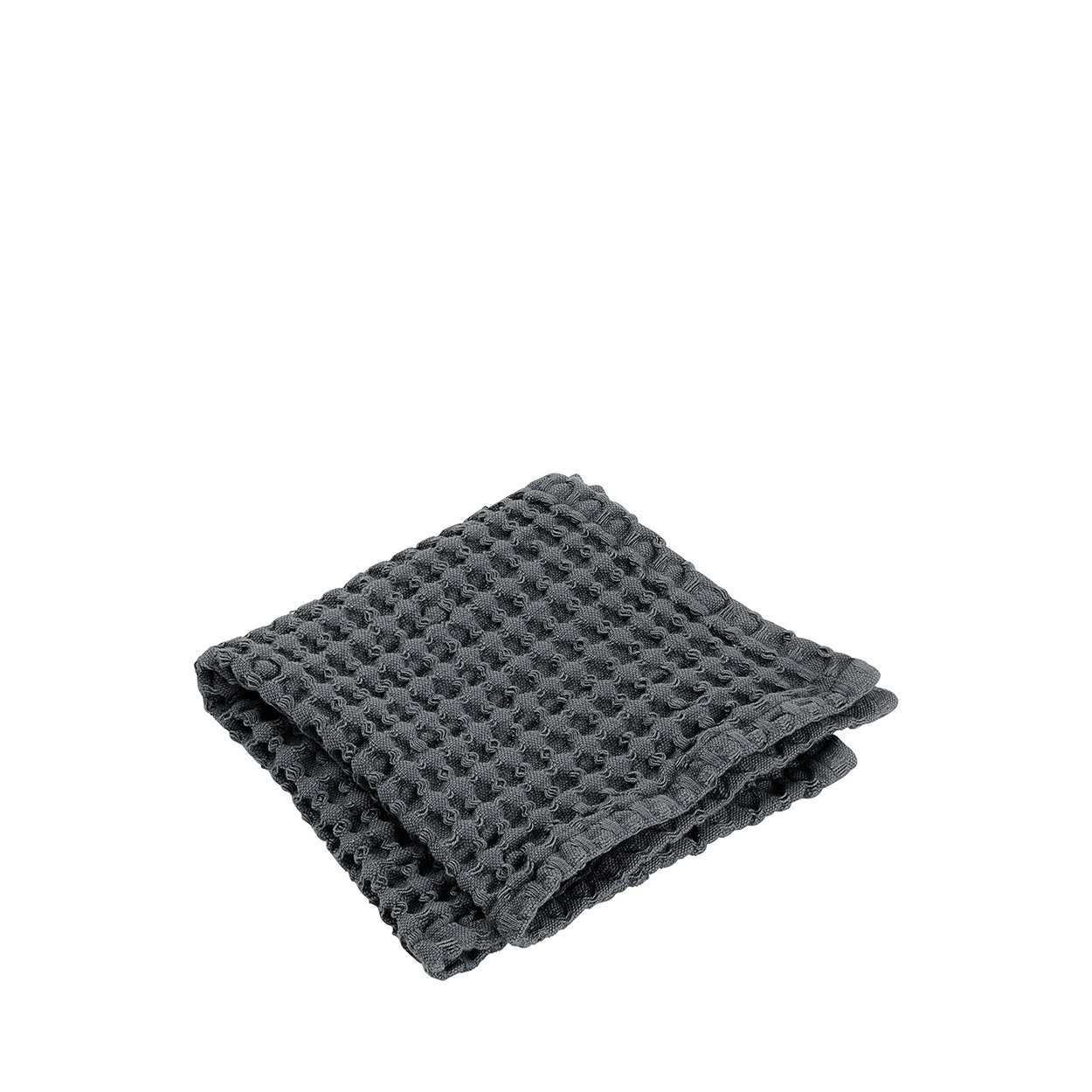 Waffle Cotton Washcloth Set, Magnet-Charcoal