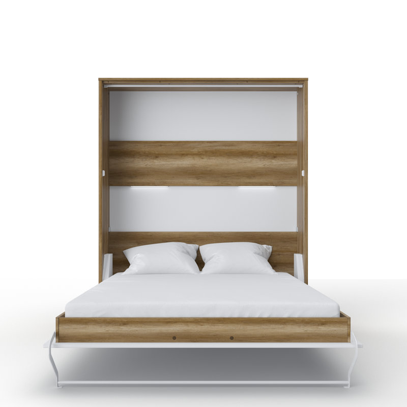 Aubri European Double (140 x 200cm), White/Light Brown, European Kingsize (160 x 200 cm)