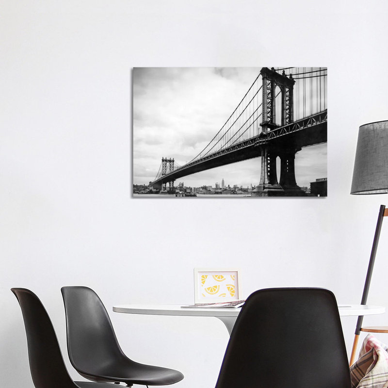 1930s View Of Manhattan Bridge - Wrapped Canvas Print, 101.6 cm H x 66.04 cm W x 1.91 cm D