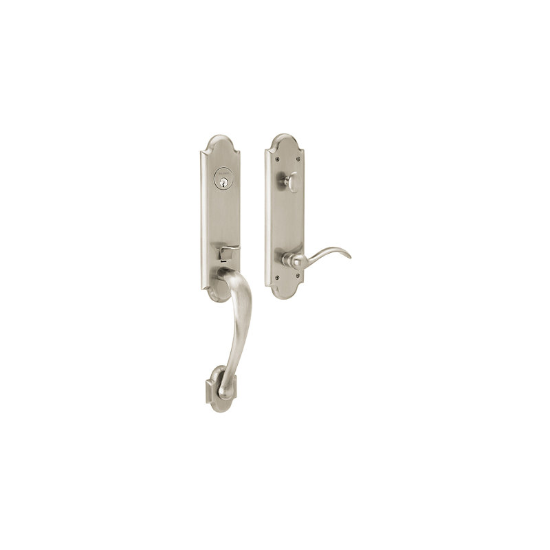 Boulder Handleset with Single Cylinder Deadbolt and Door Knob and Rosette, Keyed Alike, Satin Black, Yes