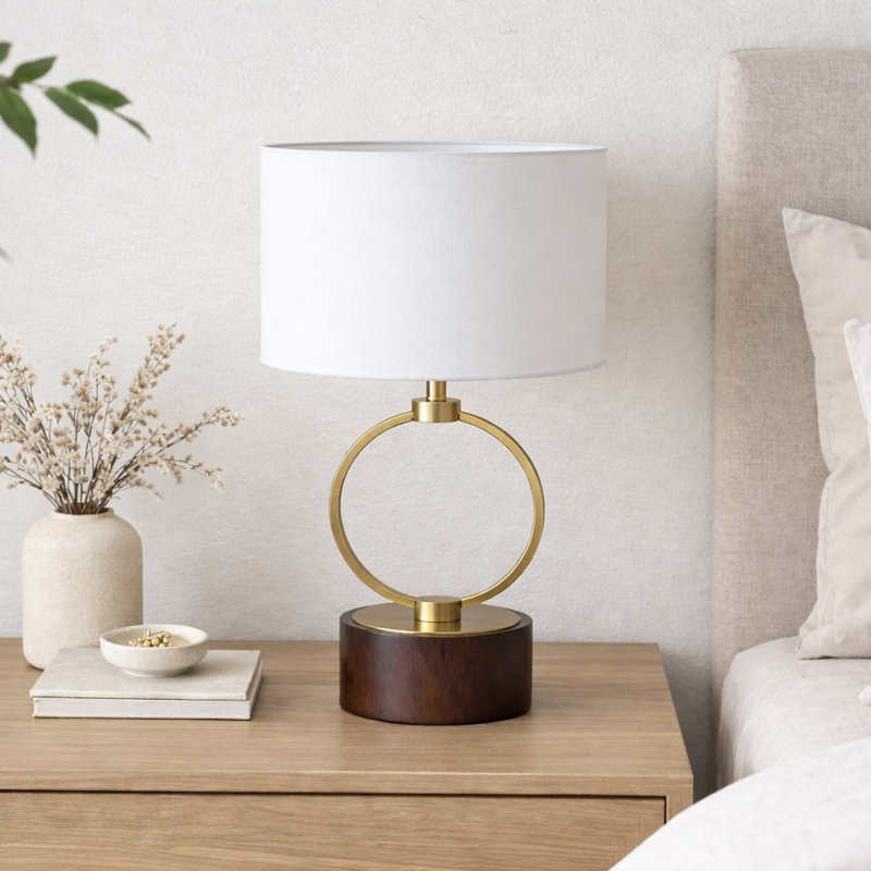 Mid Century Modern Bronze Bedside Table Lamp
