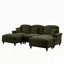 Élégant canapé Mid-Century 3 places avec 2 repose-pieds-1107789611-1107789610