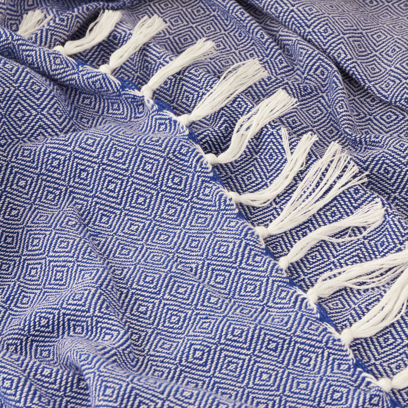 Dessa Machine Woven Throw Blanket, Blue