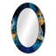 Abstract Geode Gold And Blue Marble IV - Marble Abstract Round Mirror Wall Decor_MTMIR58577-1735434193-1735434198