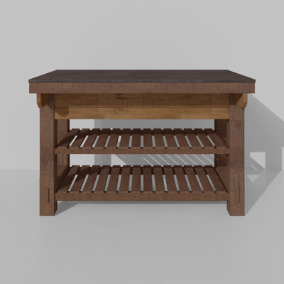 Bromley Kitchen Island 54" Quartz Countertop by Millwood Pines