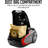 OVENTE Canister Upright Vacuum Cleaner with 1400W Powerful Suction, Telescoping Wand and Automatic Cord Rewind, Lightweight Cleaning Machine for Hard Floors and Carpets, Black ST1600B + ACPST16041-46509095