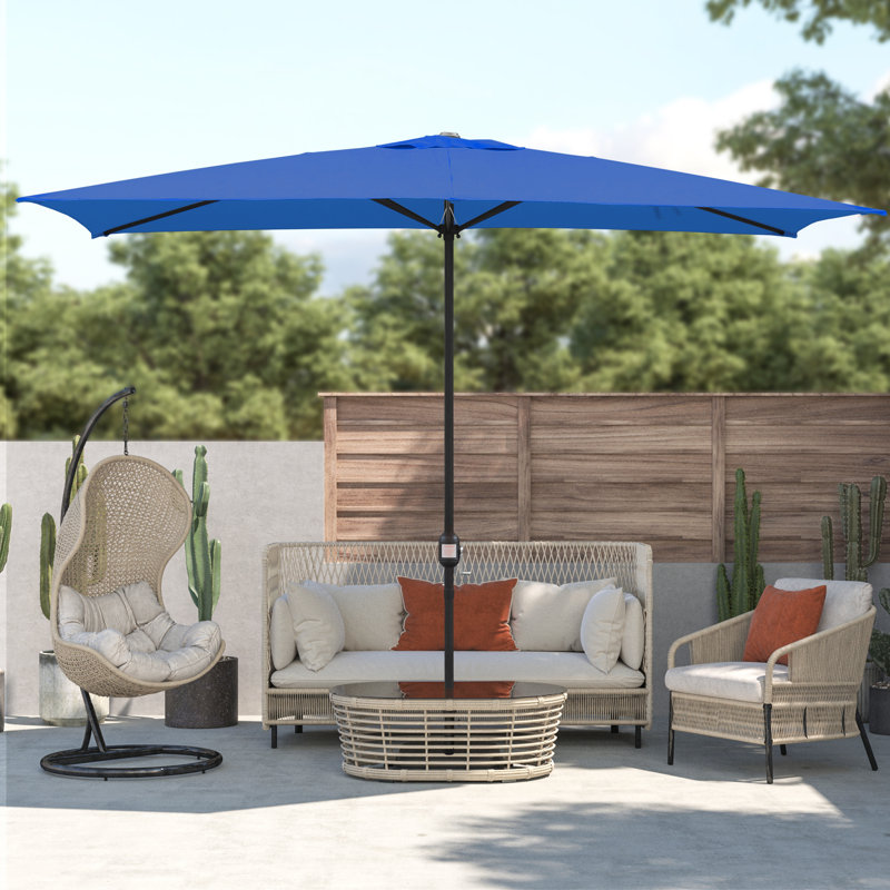 Parasol de marché rectangulaire de 10 pi x 6,6 pi Bradford, Bleu marine