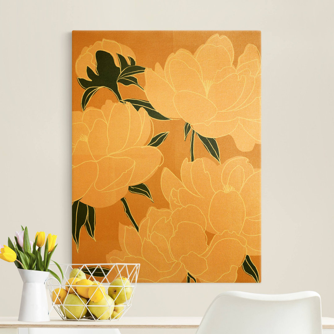 Leinwandbild Modern Peonies I