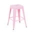 24 tabourets de bar en métal sans dossier de 24 pouces de hauteur, sans comptoir, de 4, installation rapide pour îlot de cuisine, bar, - rouille et eau
