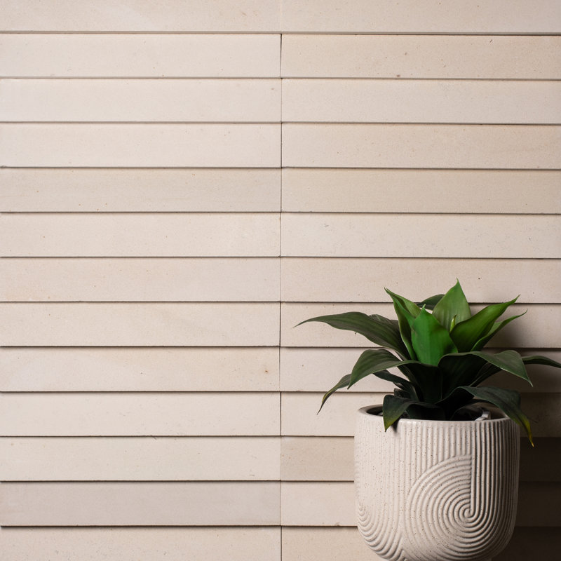 Carrelage mural blanc pierre 2 po x 12 po Stone Strip