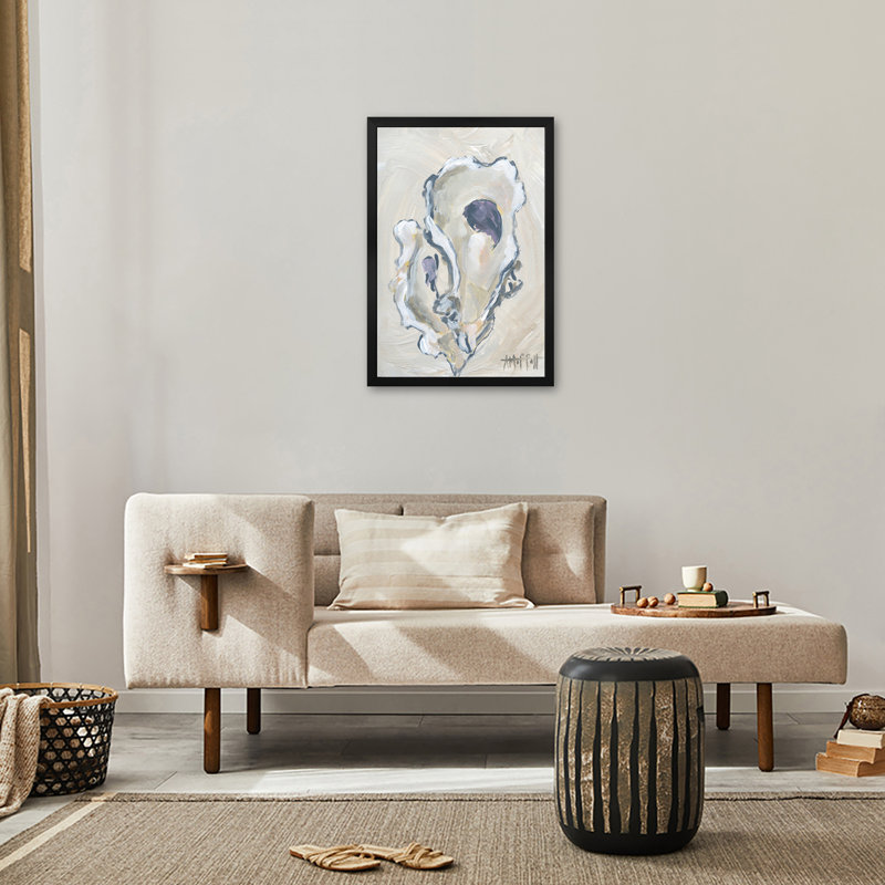 Affiches encadrées beiges Oyster II, H 32 po x l 24 po