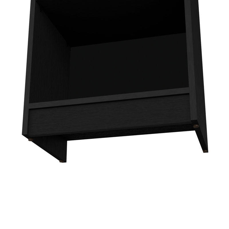 Bibliothèque noire à 5 tablettes pour un porte-couverture élégant avec 5 tablettes