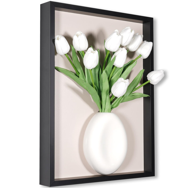 Vase mural 3D en bois