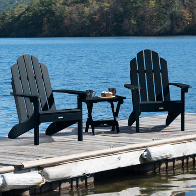 Chaise Adirondack en plastique avec table Anette