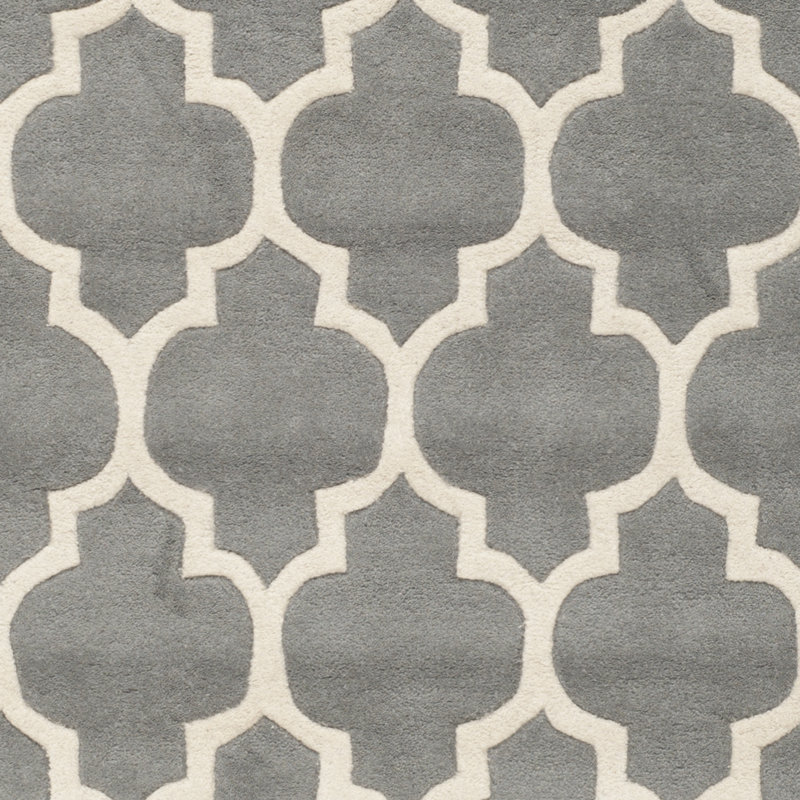 Carolene Hand Tufted Wool Geometric Rug, Square 5'