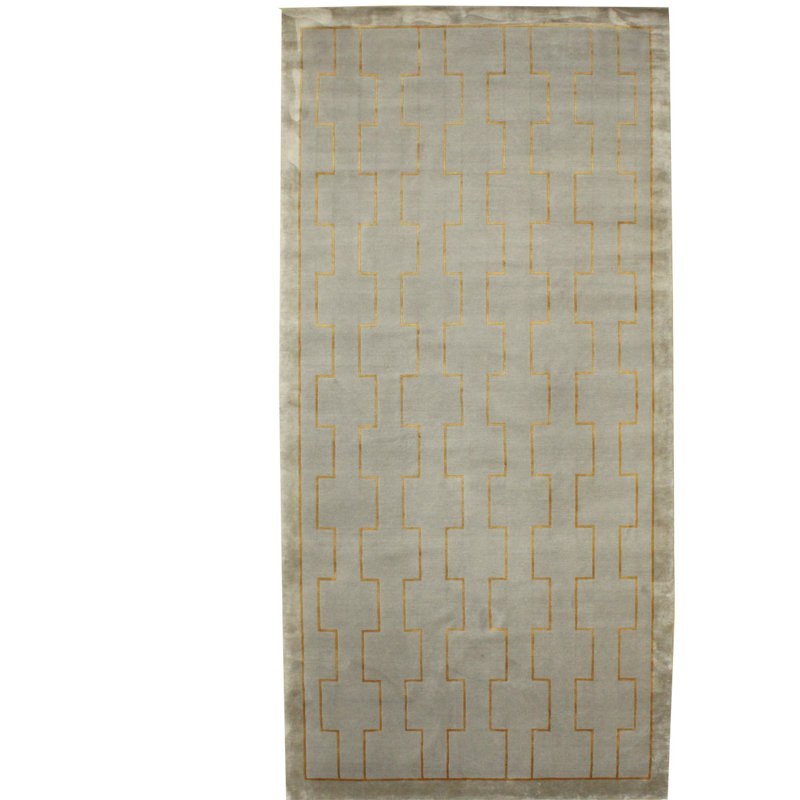 Tapis gris Parthenon 6 pi 8 po x 13 pi 2 po One-of-a-Kind